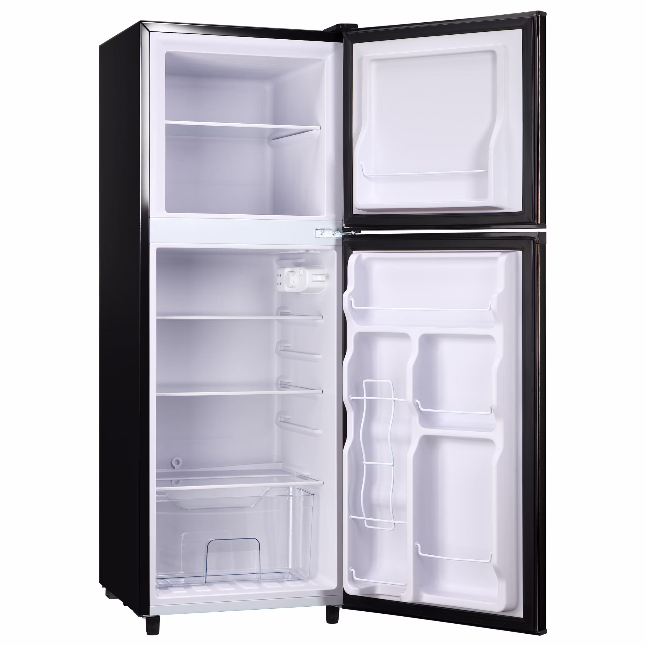 2 Door Mini Fridge with Freezer,4.5 Cu.ft.,5 Adjustable Thermostat & 4 Removable Glass Shelves - Image 5