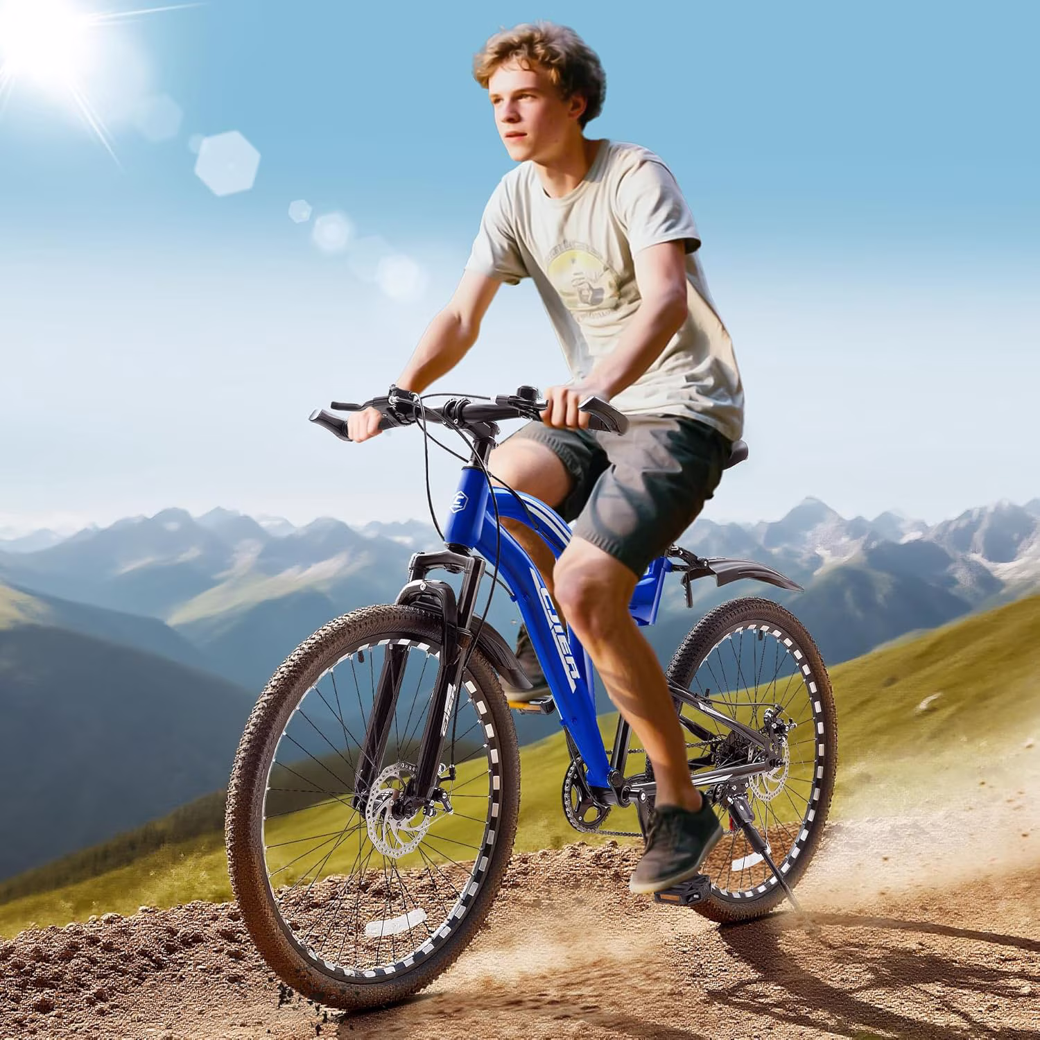 20 Inch Kids Mountain Bike for Girl, Lukstr Kids Bike, Girls MTB Bicycle with Full Suspension, Dual Disc Brake, 7-Speed, High-Carbon Steel Frame - Image 3