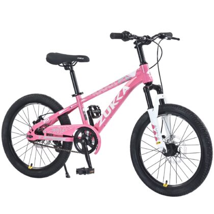 20-Inch Mountain Bike with Suspension Fork, Adjustable Saddle & Disc Brakes,Pink