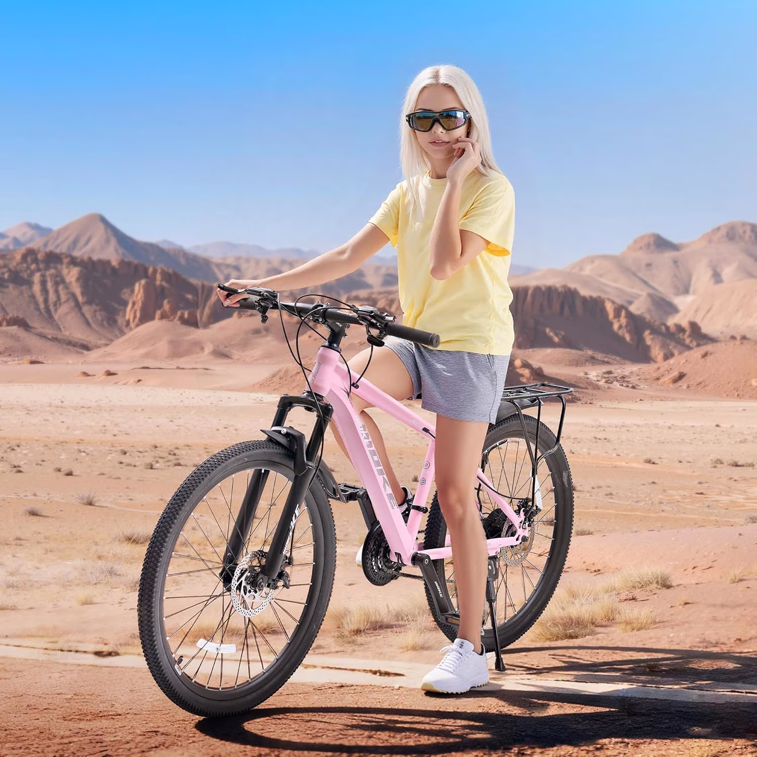 24 Inch Kids Mountain Bike with Rear Rack, DEYGIA 21-Speed Dual Disc Brakes & Suspension Fork, Ages 6 - Image 3