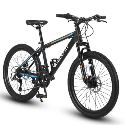 26-Inch Mountain Bicycle for Adults & Teens, Shimano 21-Speed with Disc Brakes, Blue
