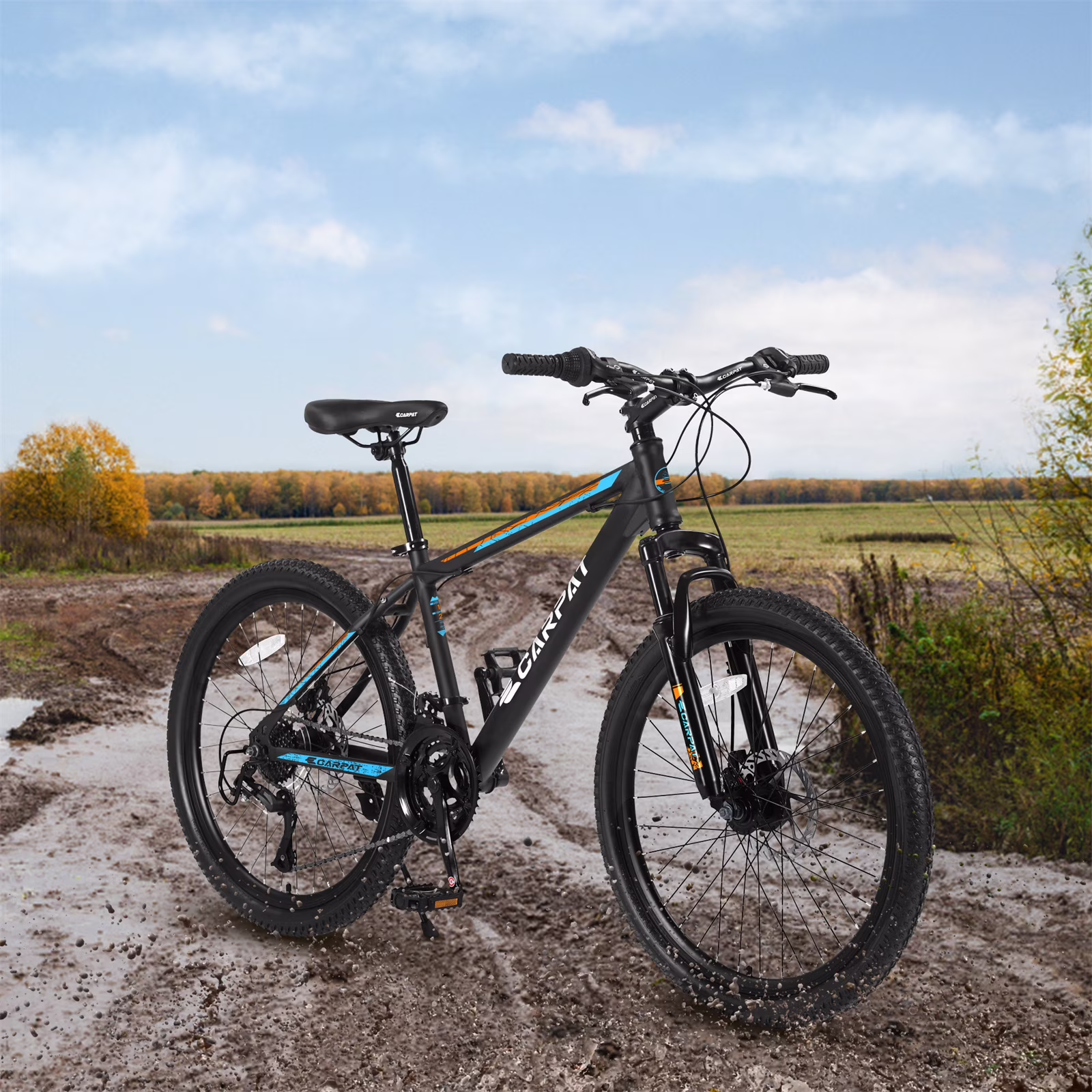26-Inch Mountain Bicycle for Adults & Teens, Shimano 21-Speed with Disc Brakes, Blue - Image 3