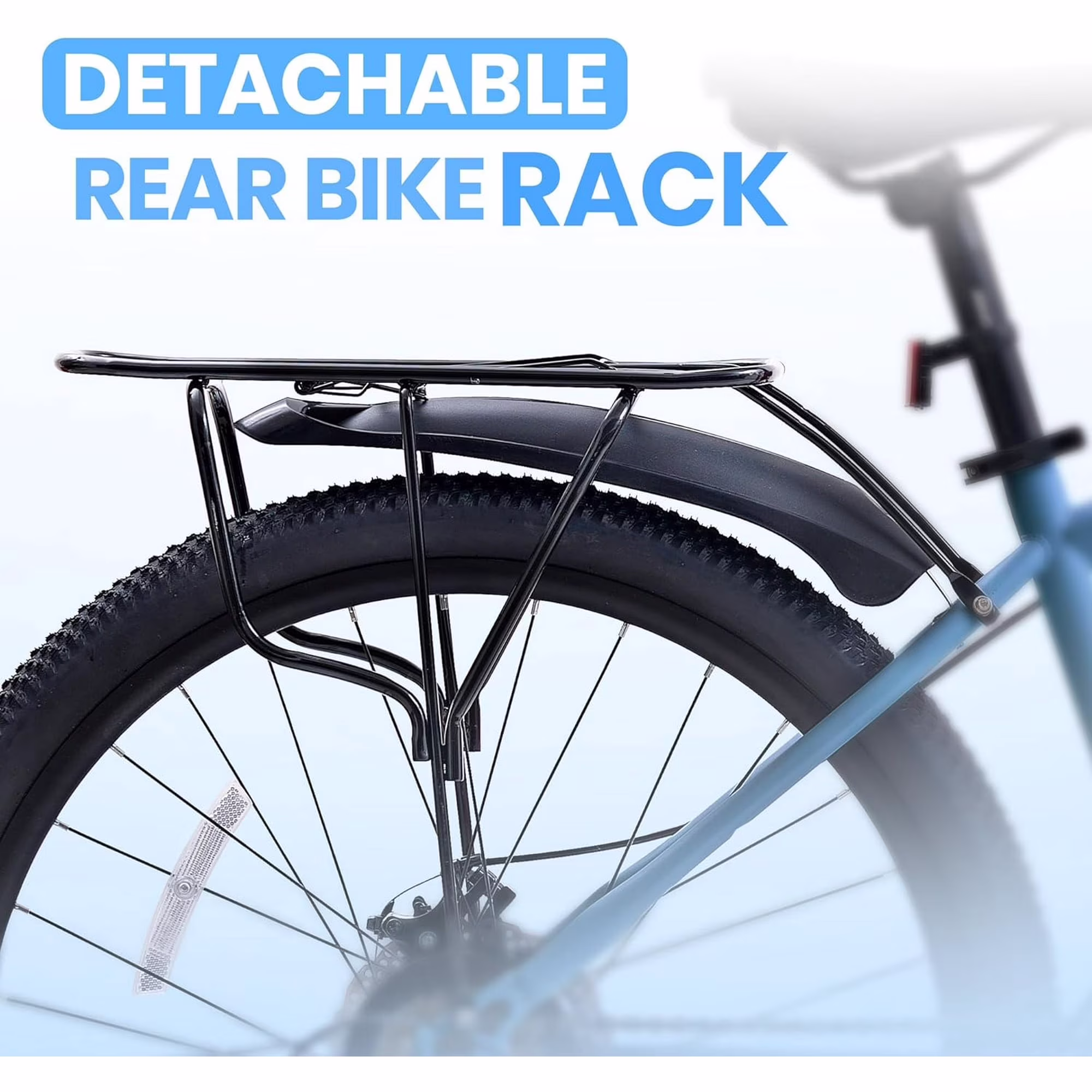 26 Inch Mountain Bike for Men, NEORIVER 21-Speed Men's Mountain Bike with Suspension Fork, Dual Disc Brakes, Rear Rack & Internal Cable - Image 2