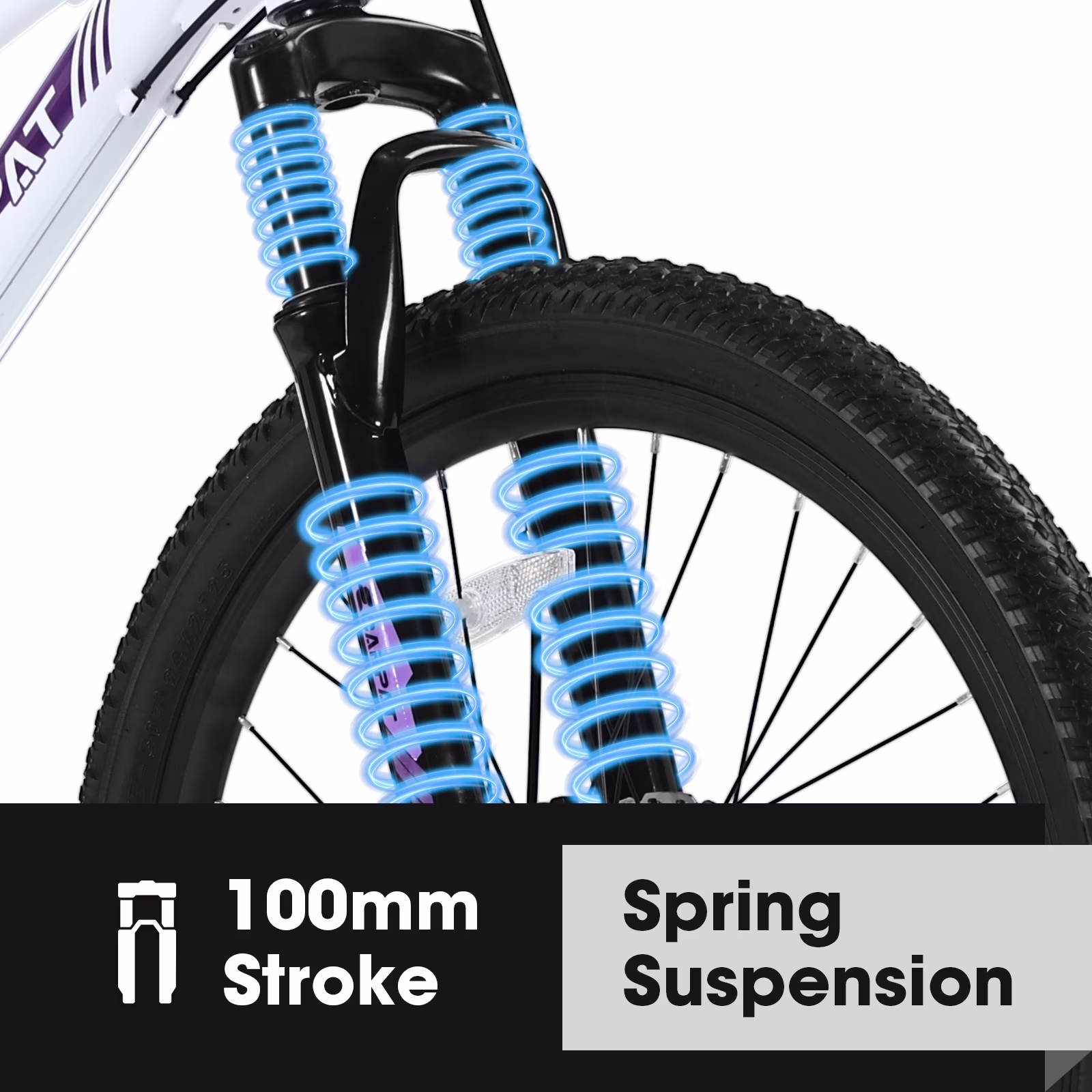26 inch Mountain Bike for Teenagers Girls Women, with 21 Speeds & Dual Disc Brakes, 100mm Front Suspension High Steel Frame Outdoor Cycling School Work - Image 5