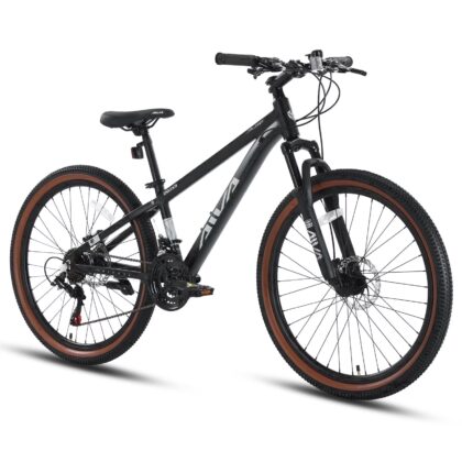 26" Wheel Mountain Bike, 21 Speed with Dual Disc Brake Mountain Bicycle, Aluminum Frame Fits Teens Womens Mens MTB Cycling Bikes