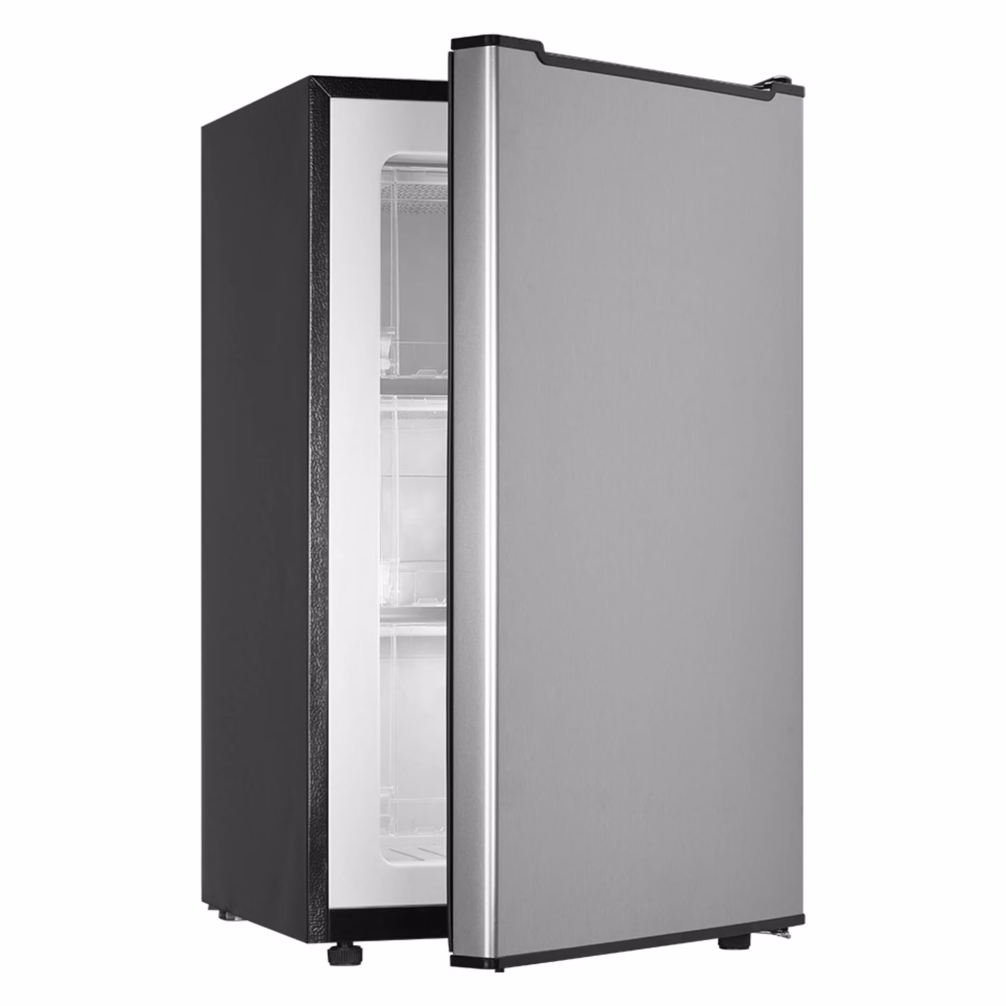 3.2 Cu.FtUpright Freezer, Single Door Mini Freezer,Adjustable Thermostat, Compact Refrigerator for Bedroom, Dorm, Silvery