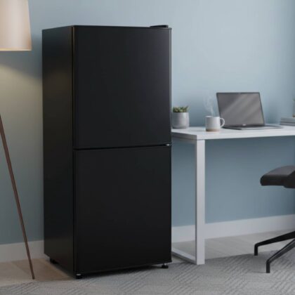 4.2 Cu.Ft Mini Fridge with Freezer, Double Door Compact Refrigerator, Ultra Quiet Operation Small Fridge for Dorm, Bedroom, Apartment, Black
