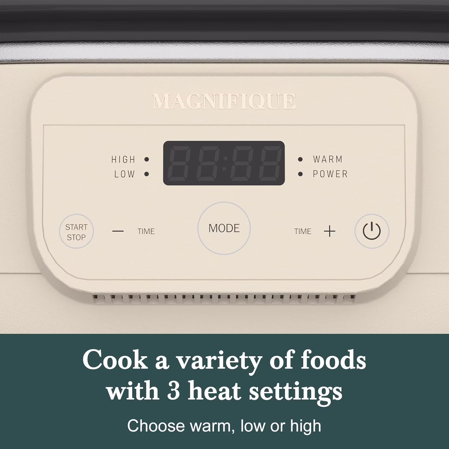 6 Quart Programmable Slow Cooker Removable Healthy Nonstick Pot - Small Kitchen Appliance for Family Dinners - Serves 6+ People - Heat Settings: Keep Warm Oatmeal - Image 3