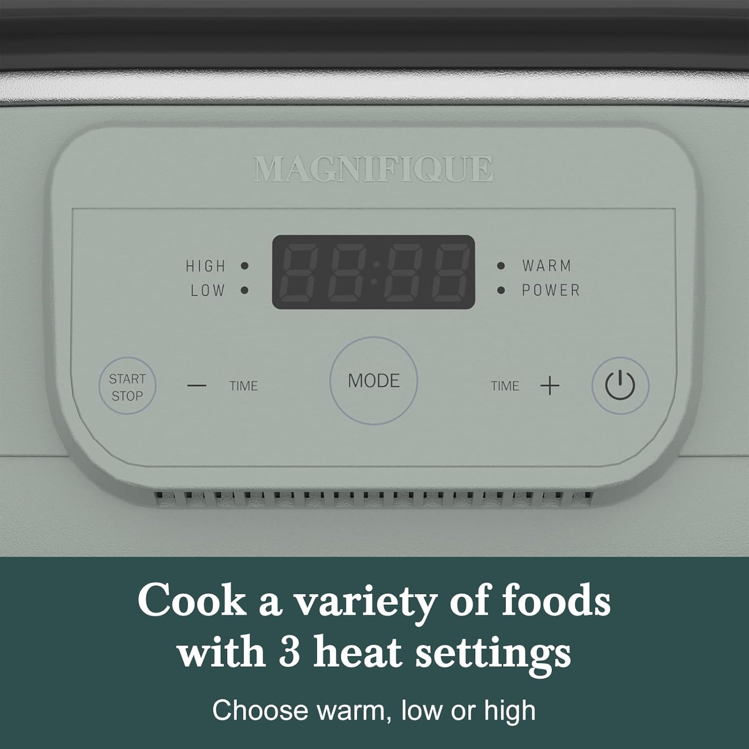6 Quart Programmable Slow Cooker Removable Healthy Nonstick Pot - Small Kitchen Appliance for Family Dinners - Serves 6+ People - Heat Settings: Keep Warm Olive - Image 2