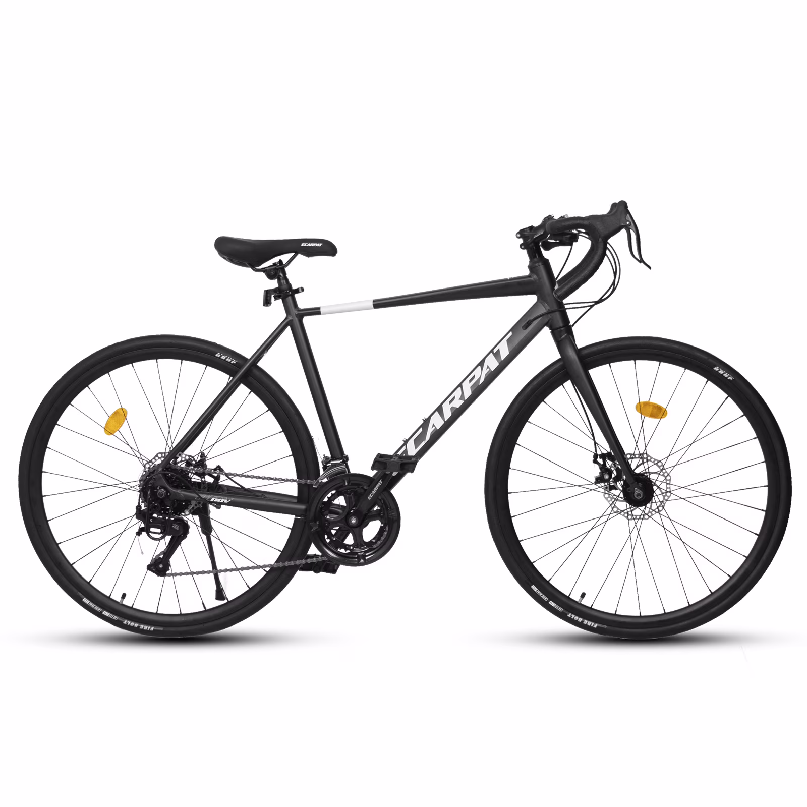 700C Road Bike for Adult Men and Women, 16 Speed Road Bicycle, Lightweight Aluminum Frame, Dual Disc Brake, Racing Bike, Adult City Commuter Bicycle, Black - Image 2