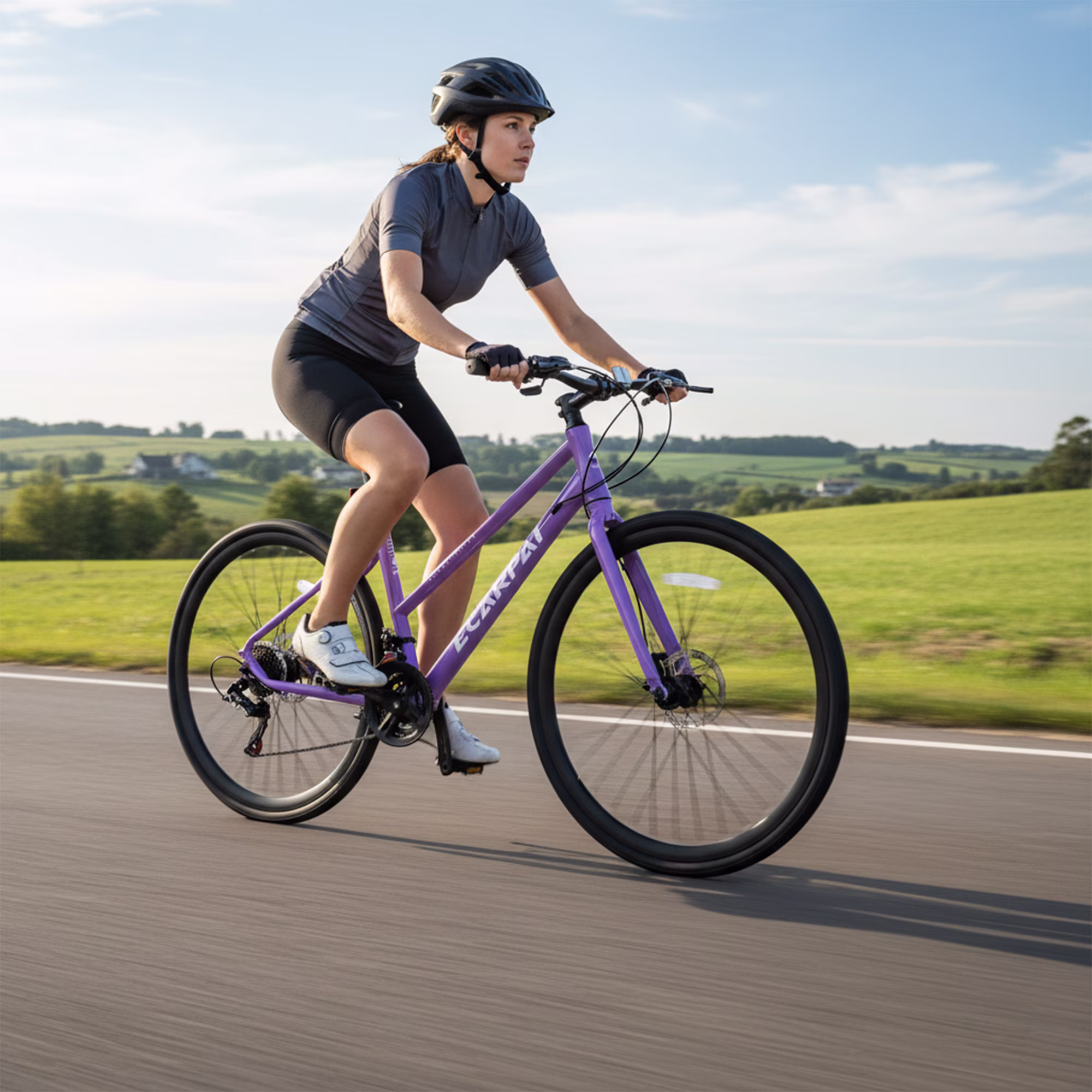 700C Road Bike for Men and Women, 21 Speed Road Bicycle, Lightweight Aluminum Frame, Dual Disc Brake, Racing Bike, Adult City Commuter Bicycle, Purple - Image 3