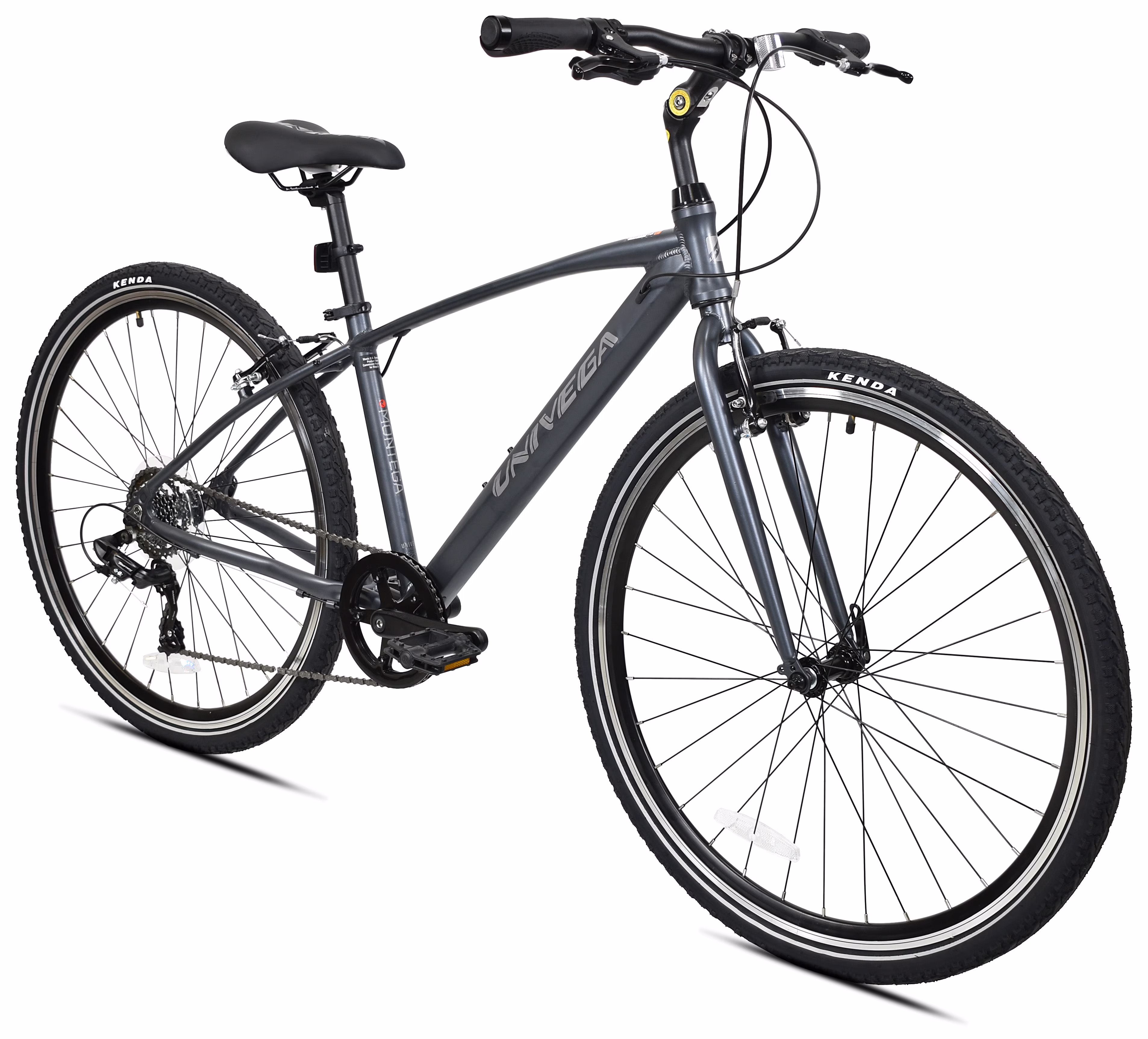 700C Univega Montega Step over Comfort Adult Bicycle, Small Frame, Fits Rider 5'2" - 5'6", Unisex, Slate - Image 2
