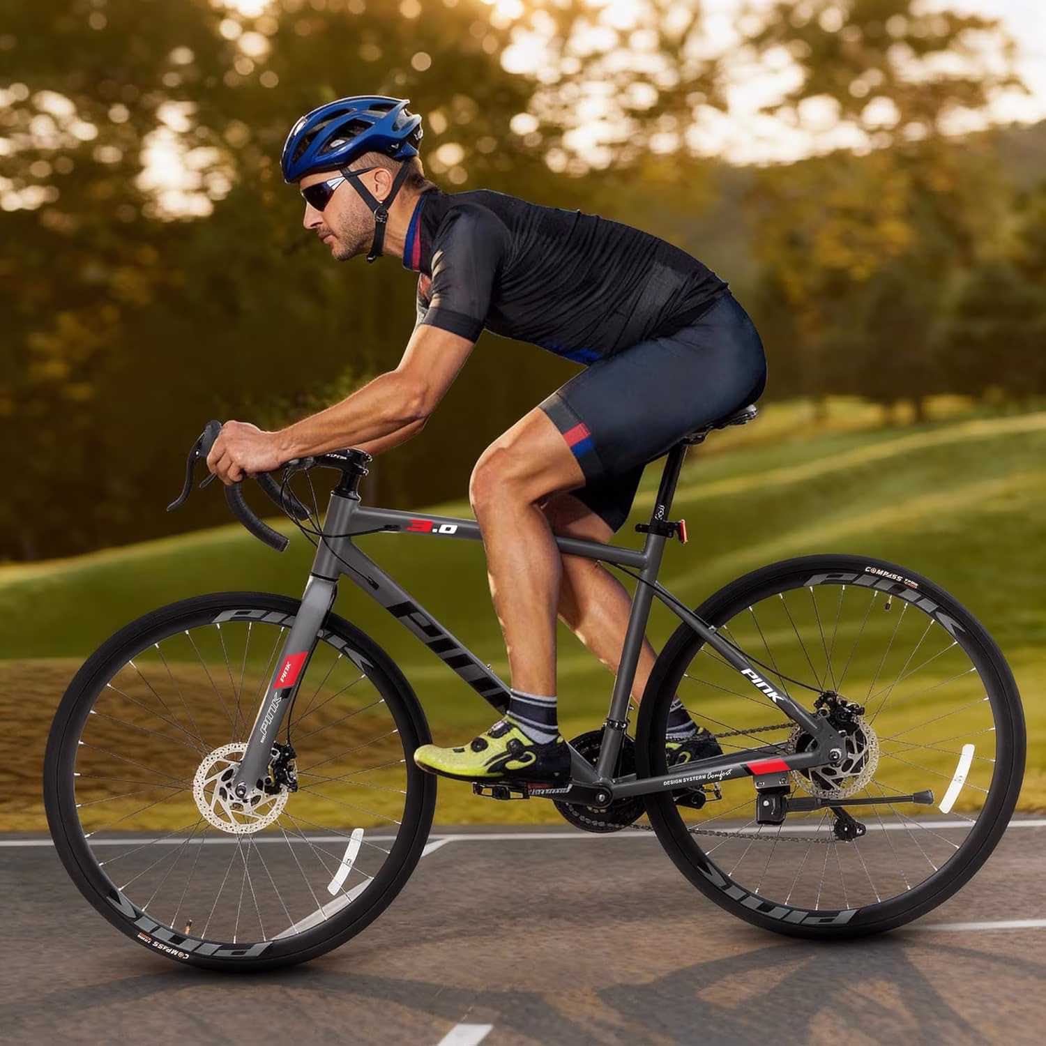Akaber Road Bike, 700C Hybrid Bike for Men & Women, Adult Bike with 21-Speed Shimano Drivetrain, Lightweight Aluminum Frame, Commuter Bicycle - Image 4