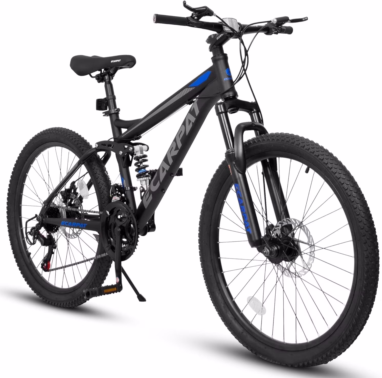 Ambifirner 26 inch City Bike Mountain Bike - Full Shimano 21 Speed - Dual Disc Brake - High-Carbon Steel Frame - Front Suspension for Gift