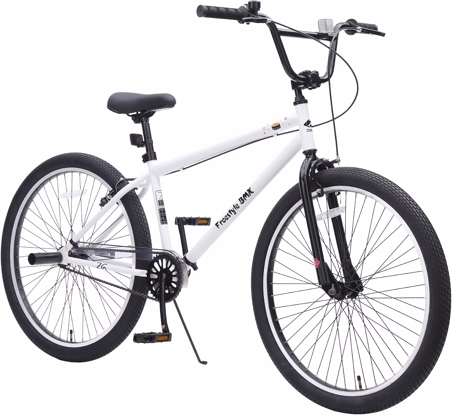 Ambifirner 26 Inch Freestyle Teens Bike with Speed -Speed with 2 Pegs,V Brake Bnicycle with Carbon Steel Frame, Aluminum Rims for Men Women