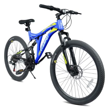 Ambifirner 26 Inch Mountain Bike with 21-Speeds & Full Suspension Steel Frame, Alloy Rims, Disc Brakes For All Terrains, Men & Women, Multiple Colors
