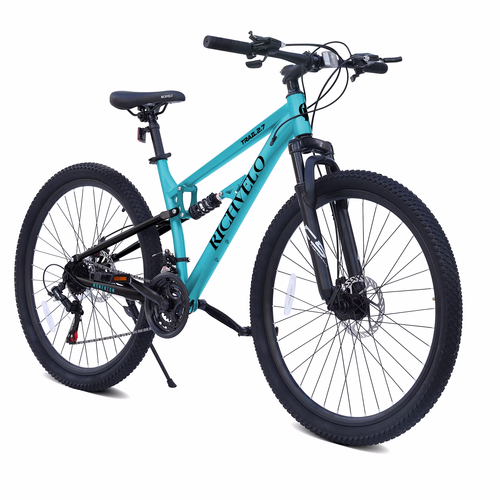 Ambifirner Mountain Bike for Adults 26 inch: 21-Speed Bicycle for Men and Women Disc Brakes & Full Suspension, Adjustable Saddle, Easy Install