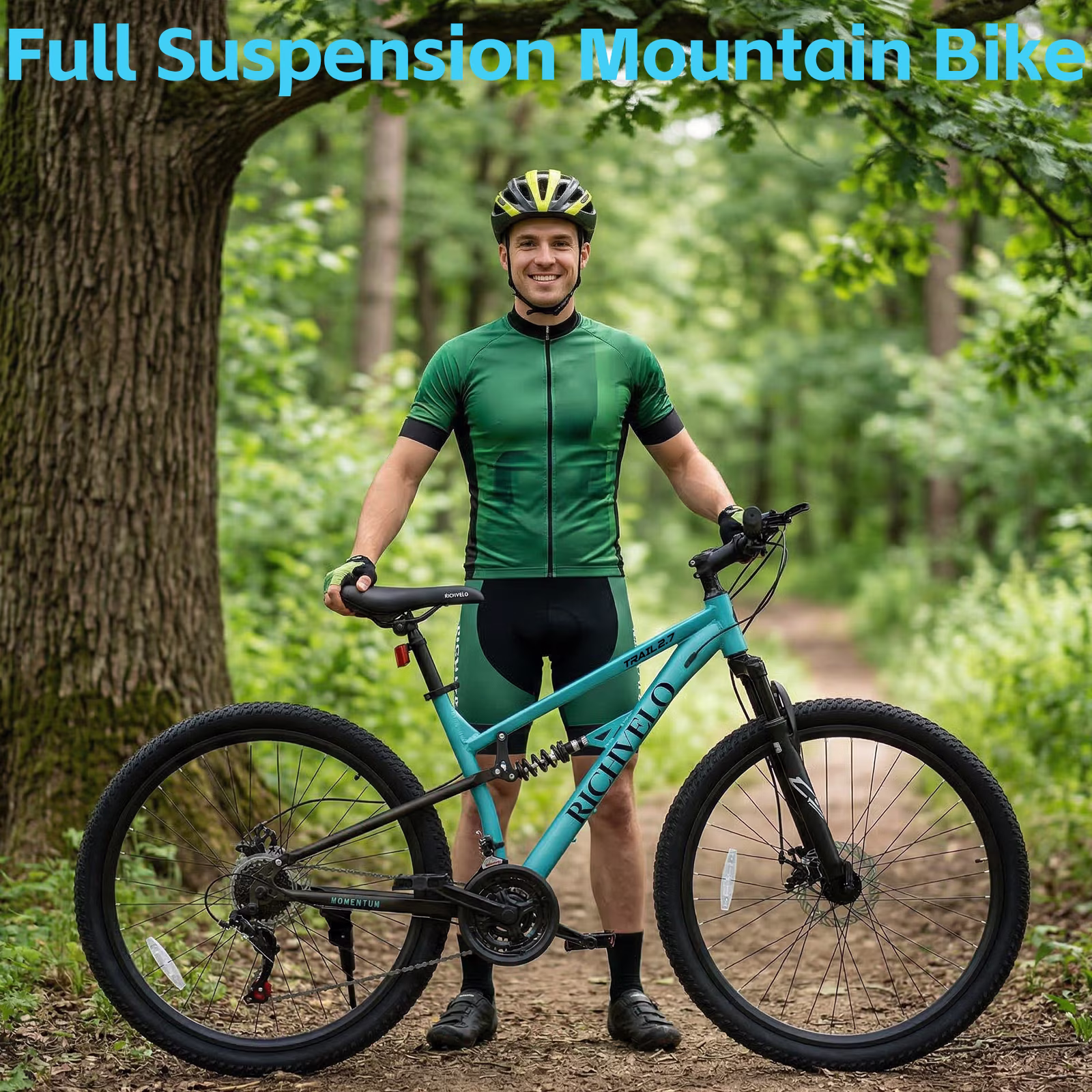 Ambifirner Mountain Bike for Adults 26 inch: 21-Speed Bicycle for Men and Women Disc Brakes & Full Suspension, Adjustable Saddle, Easy Install - Image 4