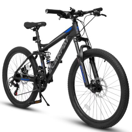 Ambifirner Mountain Bikes for Men-27.5 Inch Full Suspension Mountain Bike, Front and Rear Dual Shock, Disc Brakes, 21-Speed, Bicycles MTB for Men and Women