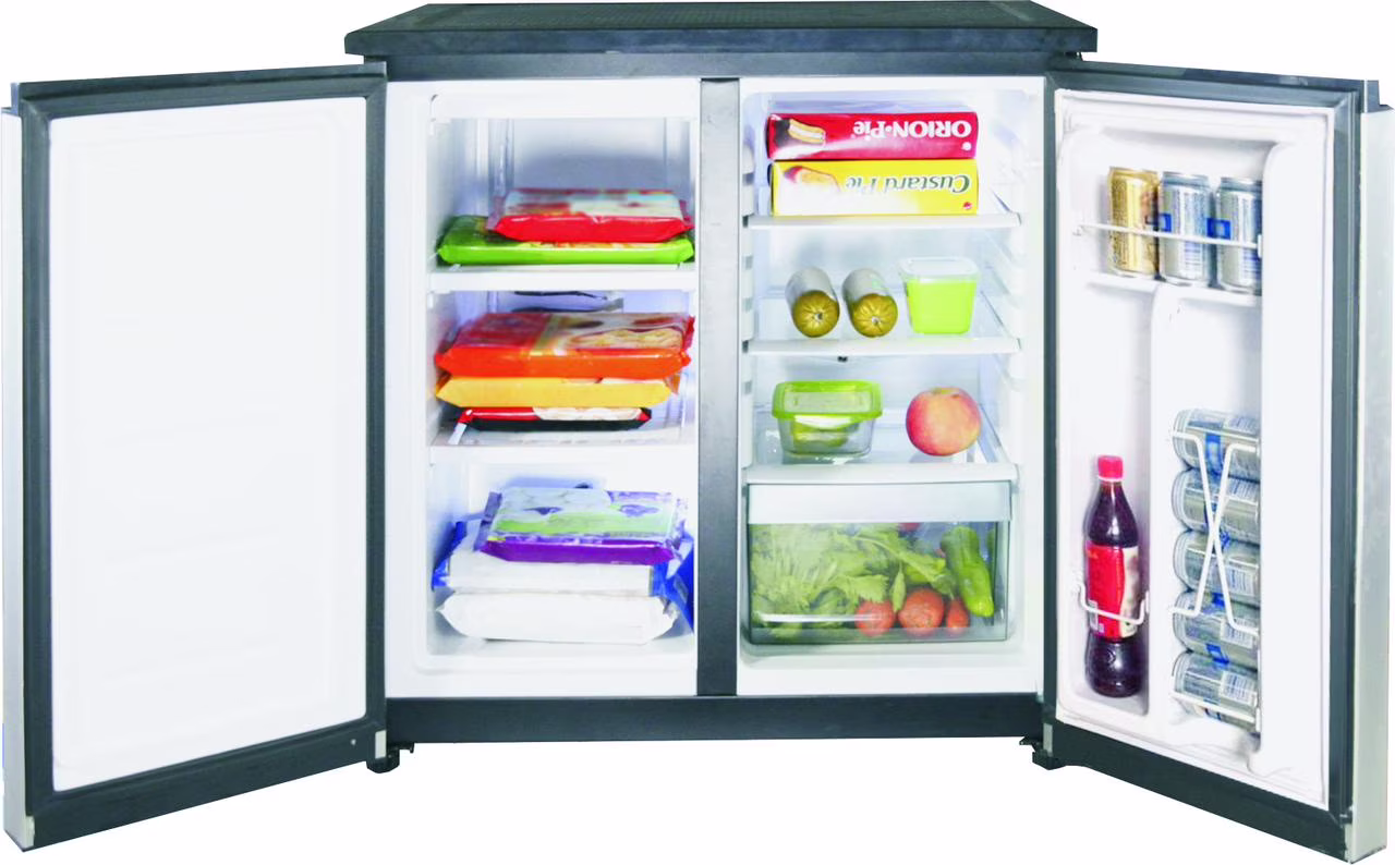 Arctic Chef 5.5 Cu. ft. Side-by-Side 2 Door Refrigerator/Freezer, Stainless Steel - Image 4