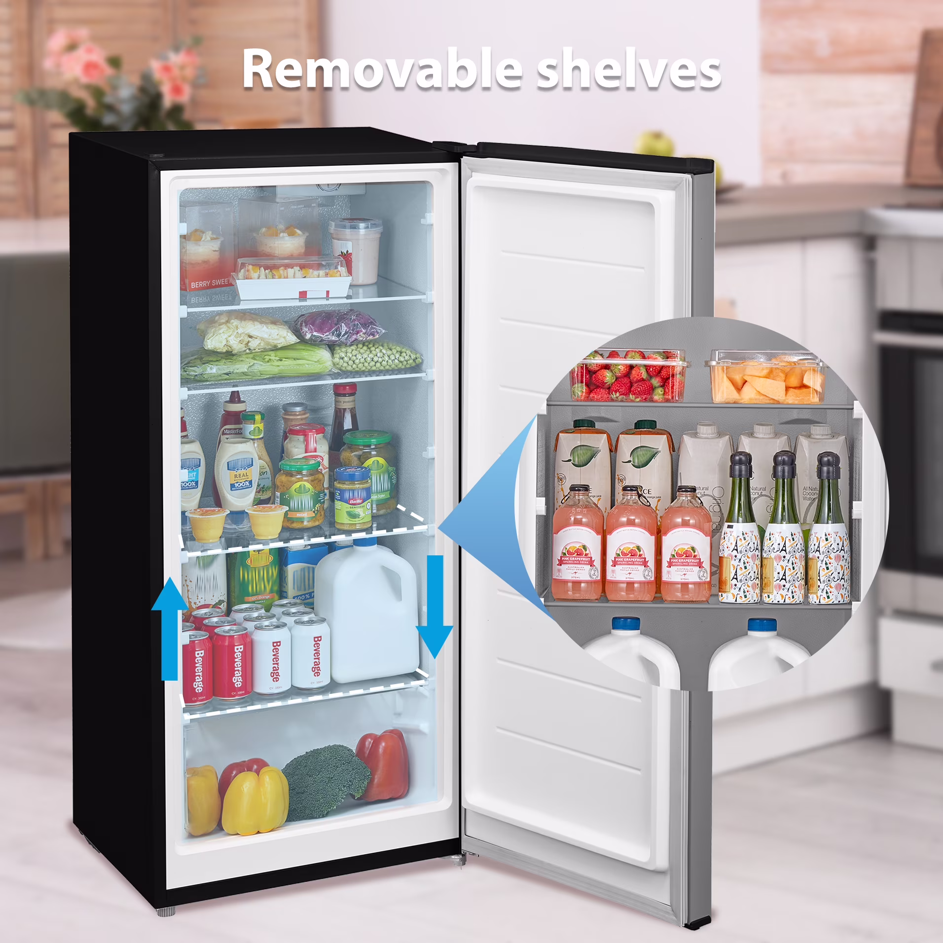 Arctic King 7.1 Cu ft Upright Convertible Freezer/Refrigerator, Stainless Steel - Image 5