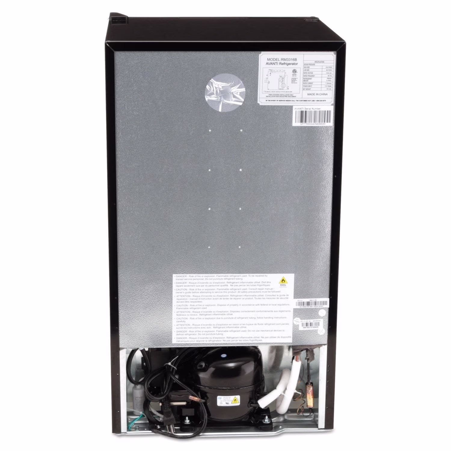 Avanti 3.3 cu. ft. Compact Refrigerator, Mini-Fridge, in Black (RM3316B) - Image 2