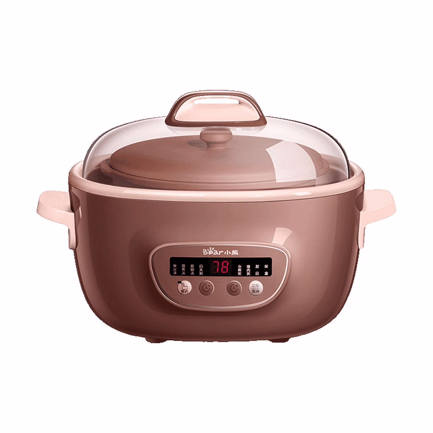BEAR purple electric stew pot, water-proof stew pot, Full-automatic Slow Cooker, Ceramic Inner Pot, 2.5L DDZ-C25R7