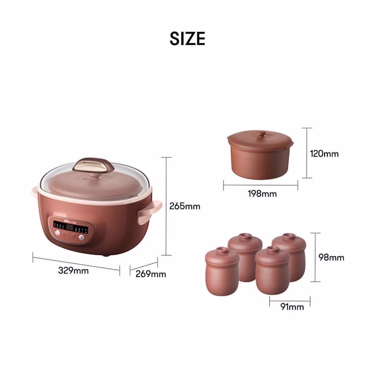 BEAR purple electric stew pot, water-proof stew pot, Full-automatic Slow Cooker, Ceramic Inner Pot, 2.5L DDZ-C25R7 - Image 4