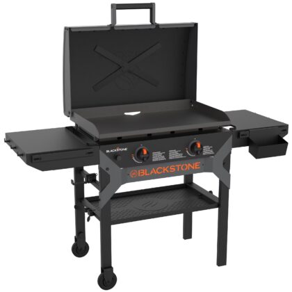 Blackstone 28" Propane Griddle Grill 2311 - Portable Outdoor Flat Top for Cooking with X-Braced Hood & Durable Powder Coated Steel - Iron Forged Omnivore Griddle