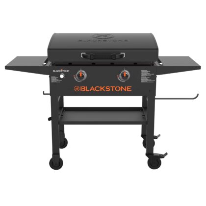 Blackstone Original Outdoor Griddle, 28 Inch 2-Burner Flat Top Grill with Hood, Black