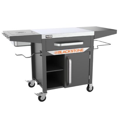 Blackstone ProSeries 28" Serve and Store Prep Grill Cart with Cabinet in Black