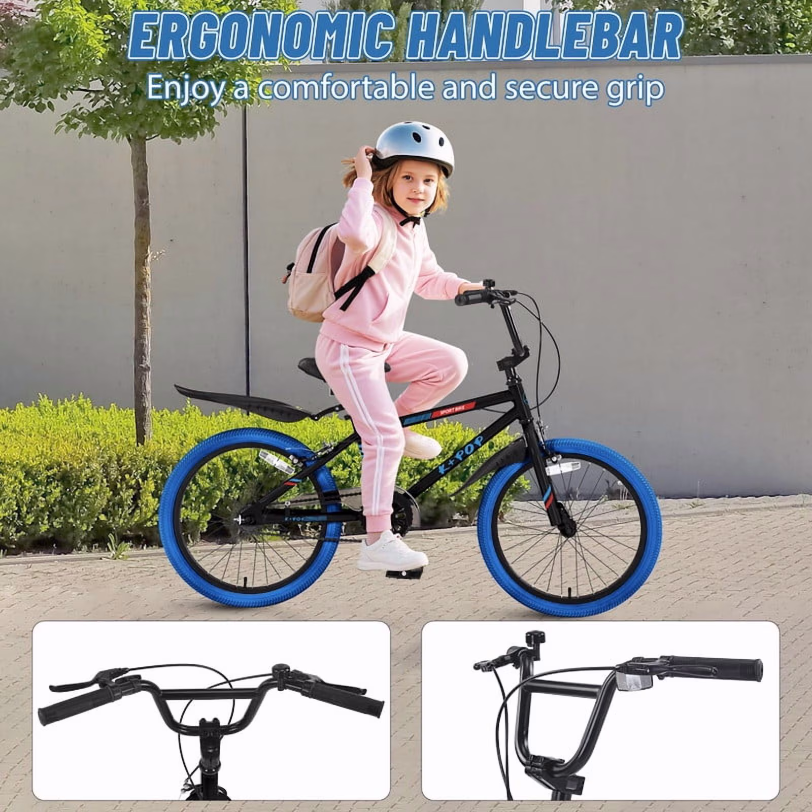 Bstjewey 20 inch Kids BMX Style Bike,Child for 7-12 Years,gifts,Blue - Image 5