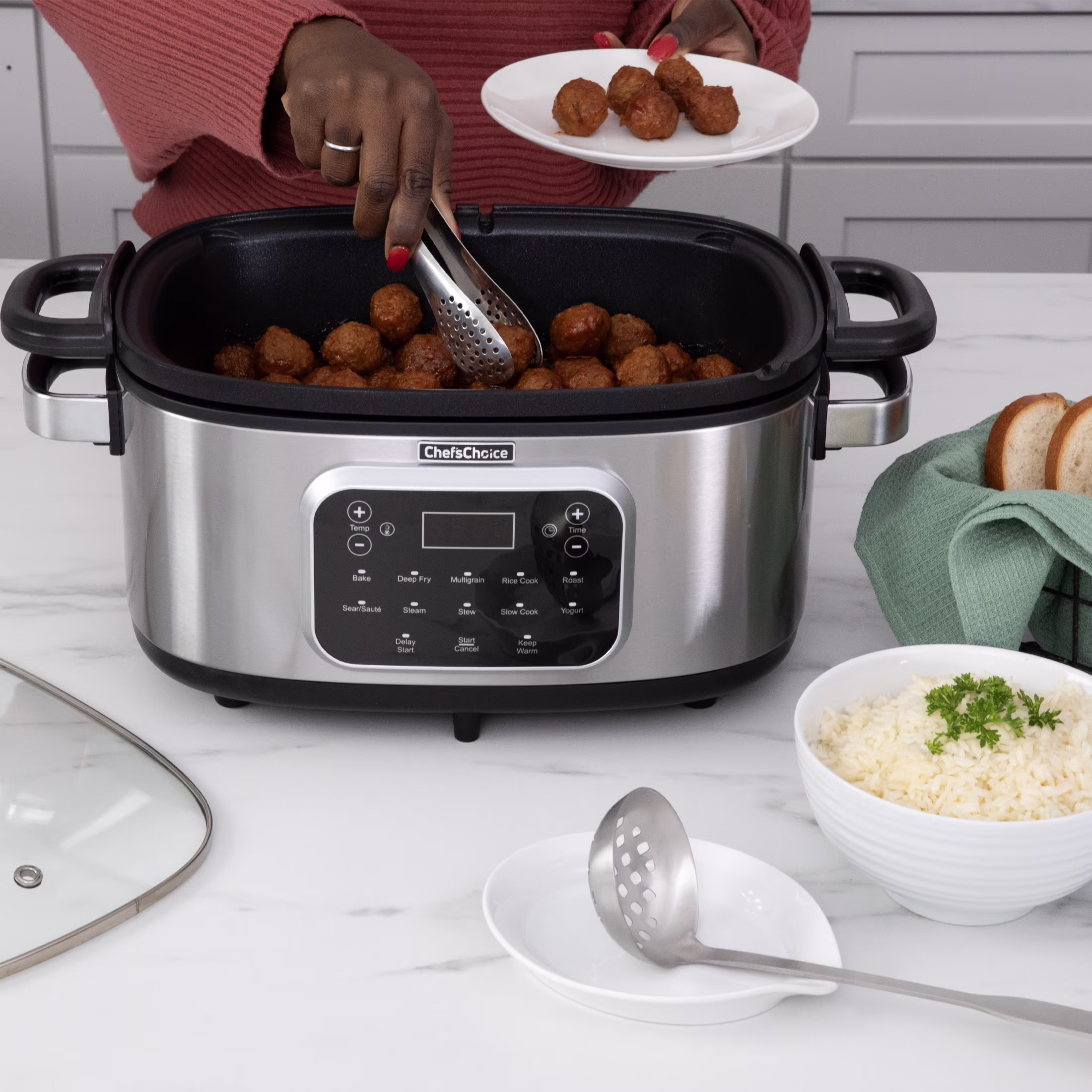 Chef'sChoice All-in-1 Multi-Cooker, 6 Qt., in Stainless Steel (VCCC20SS13) - Image 3