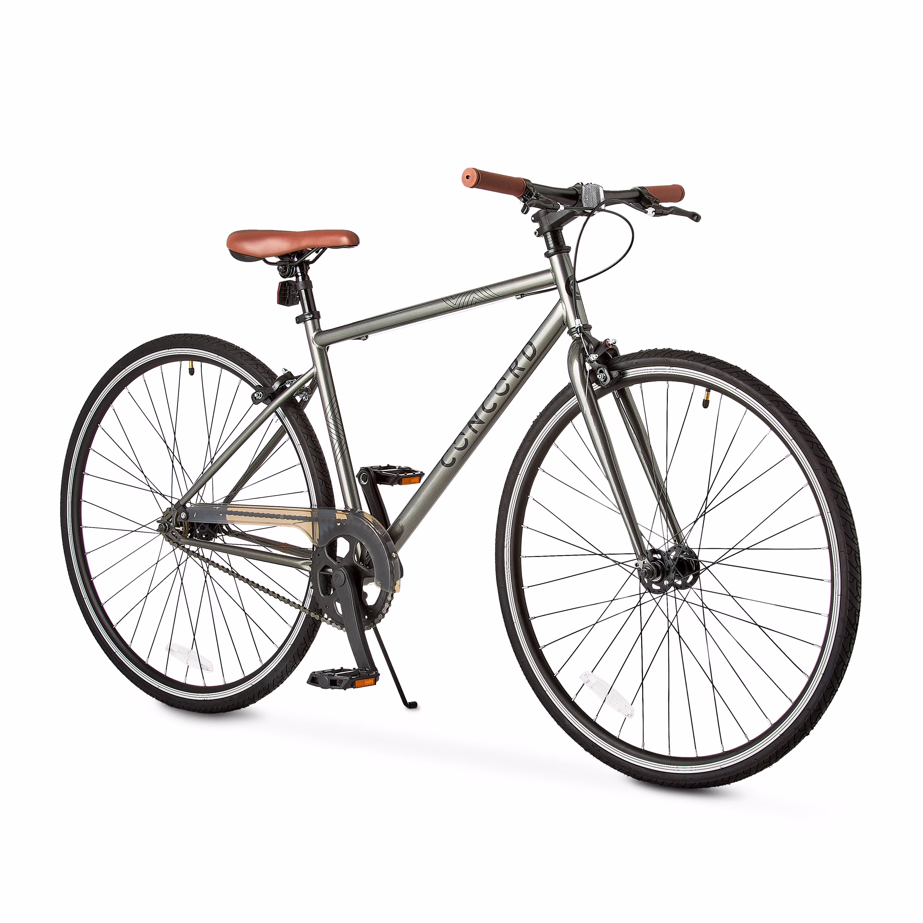 Concord 700C Envoy City Road Fixie Bike, 700C Wheels, Grey, Fits Rider 5'4" - 6'2", Unisex, Adult - Image 4