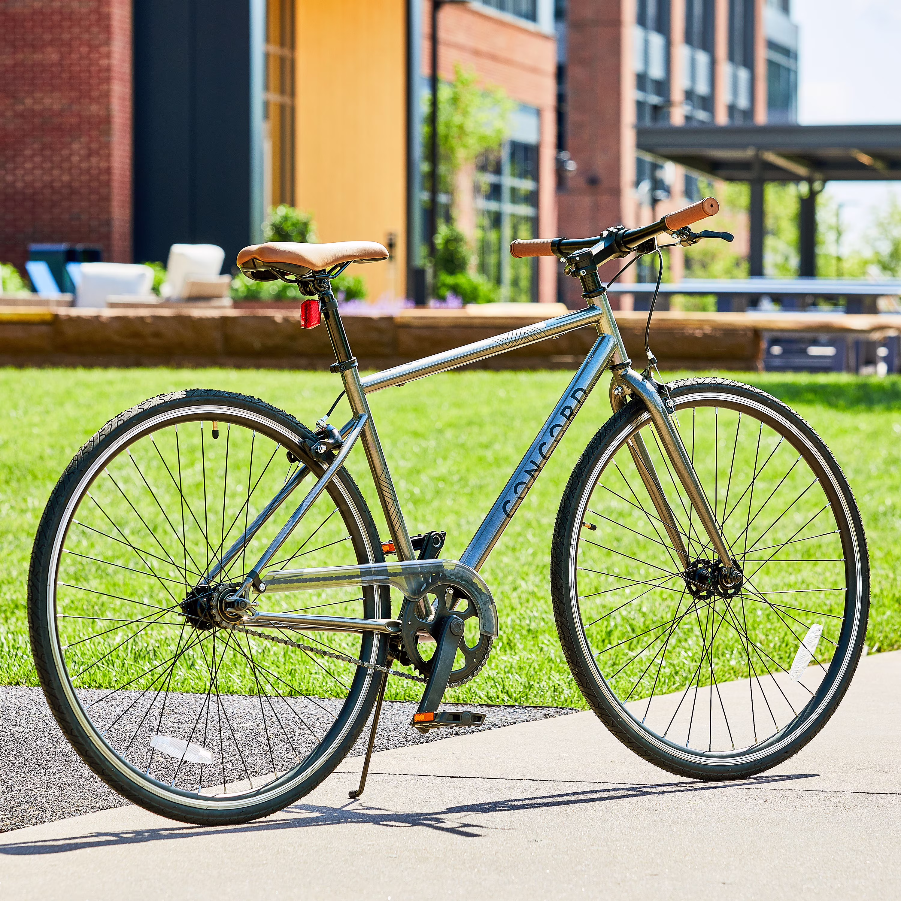 Concord 700C Envoy City Road Fixie Bike, 700C Wheels, Grey, Fits Rider 5'4" - 6'2", Unisex, Adult - Image 3