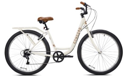 Concord Laguna Comfort Bicycle, 27.5 in Wheels, Fits Riders 5 ft 4 in-6 ft 2 in, Unisex, Cream