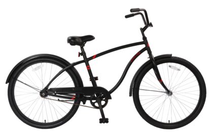 Concord Pacifica 26 in Cruiser Bicycle, Fits Riders 5 ft 2 in - 5 ft 10 in+, Adult, Unisex, Black