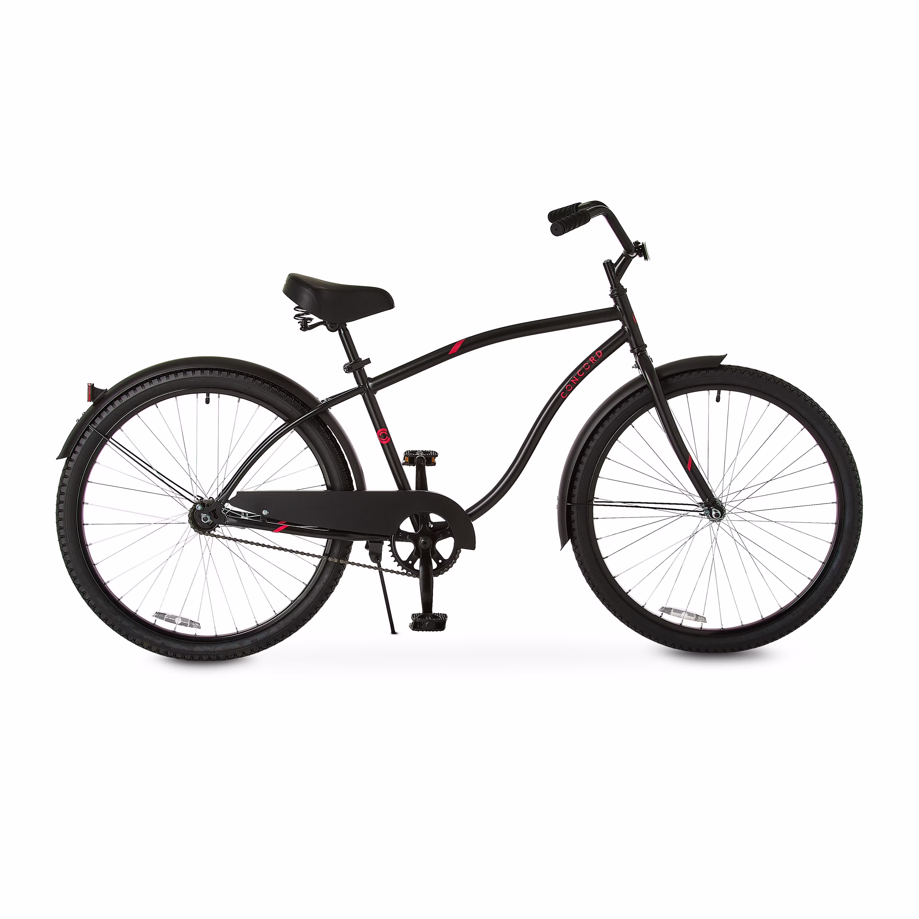 Concord Pacifica 26 in Cruiser Bicycle, Fits Riders 5 ft 2 in - 5 ft 10 in, Adult, Unisex, Black