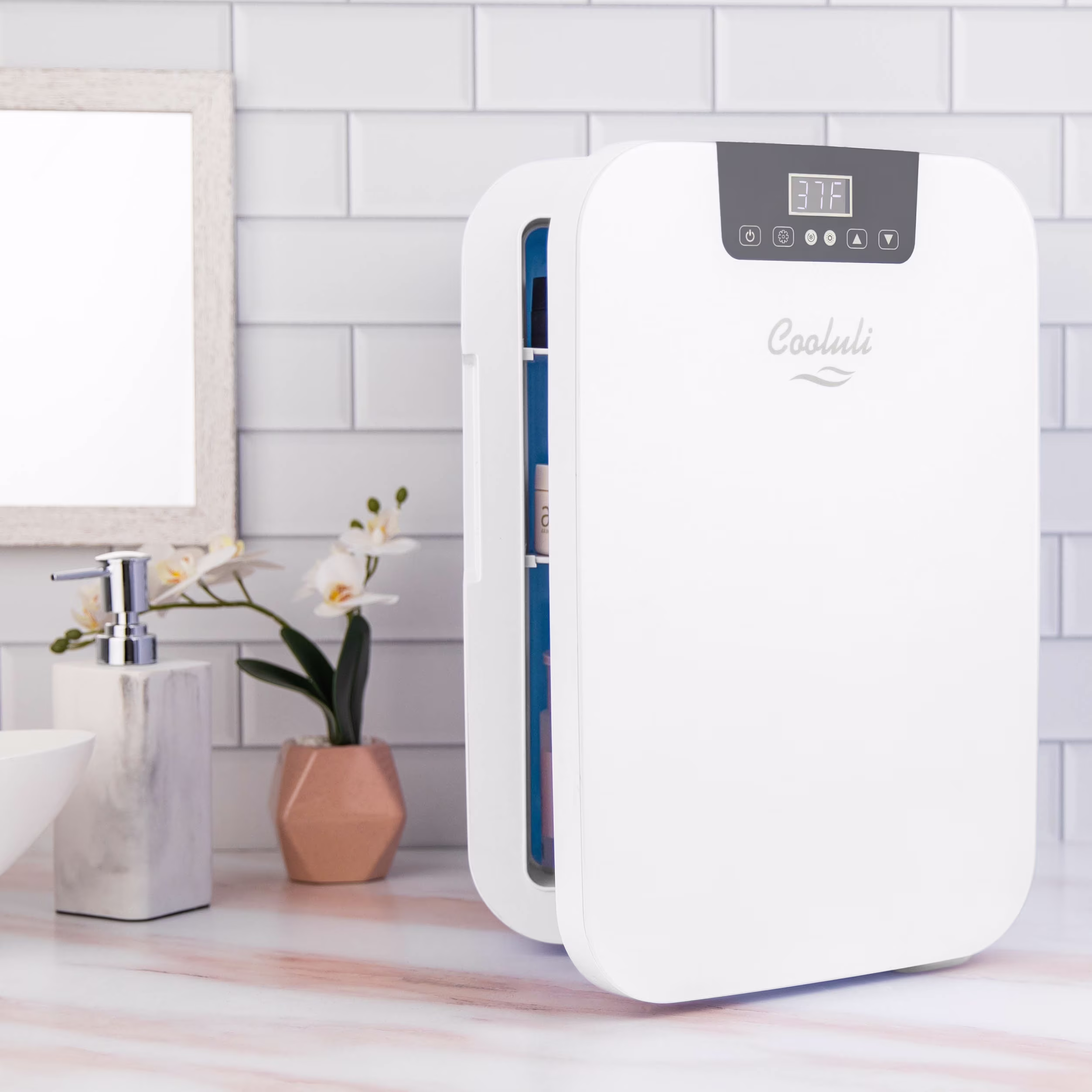Cooluli Concord 20-Liter Compact Cooler/Warmer Mini Fridge, White - Image 2
