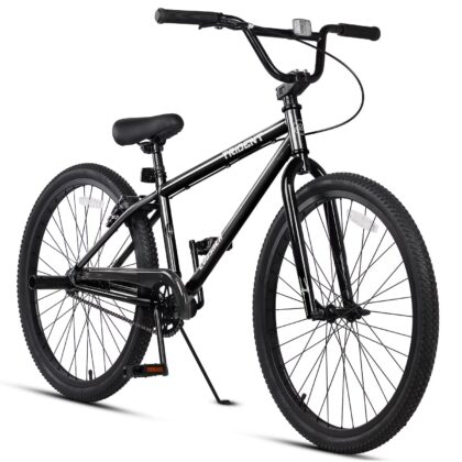 cubsala 24 Inch BMX Race Bike Trident Bicycles Beginner-Level to Advanced Riders with 2 Pegs Trick Cycling and Professional Riding, Black