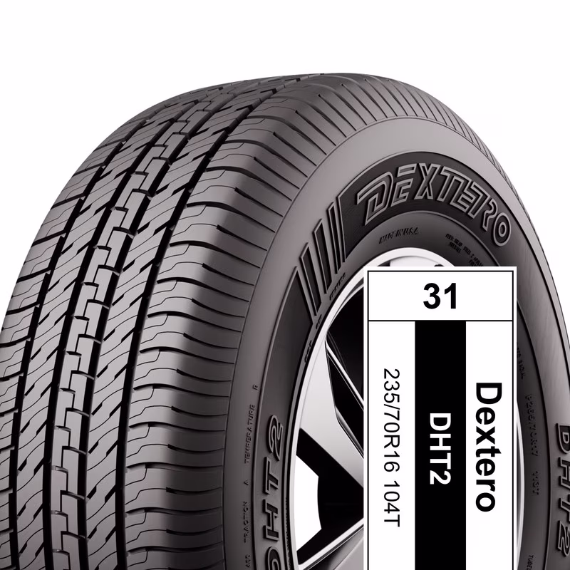 Dextero DHT2 Tire P235/70R16 104T Fits: 2004-07 Honda Pilot EX-L, 2013 Ford Explorer Sport - Image 2