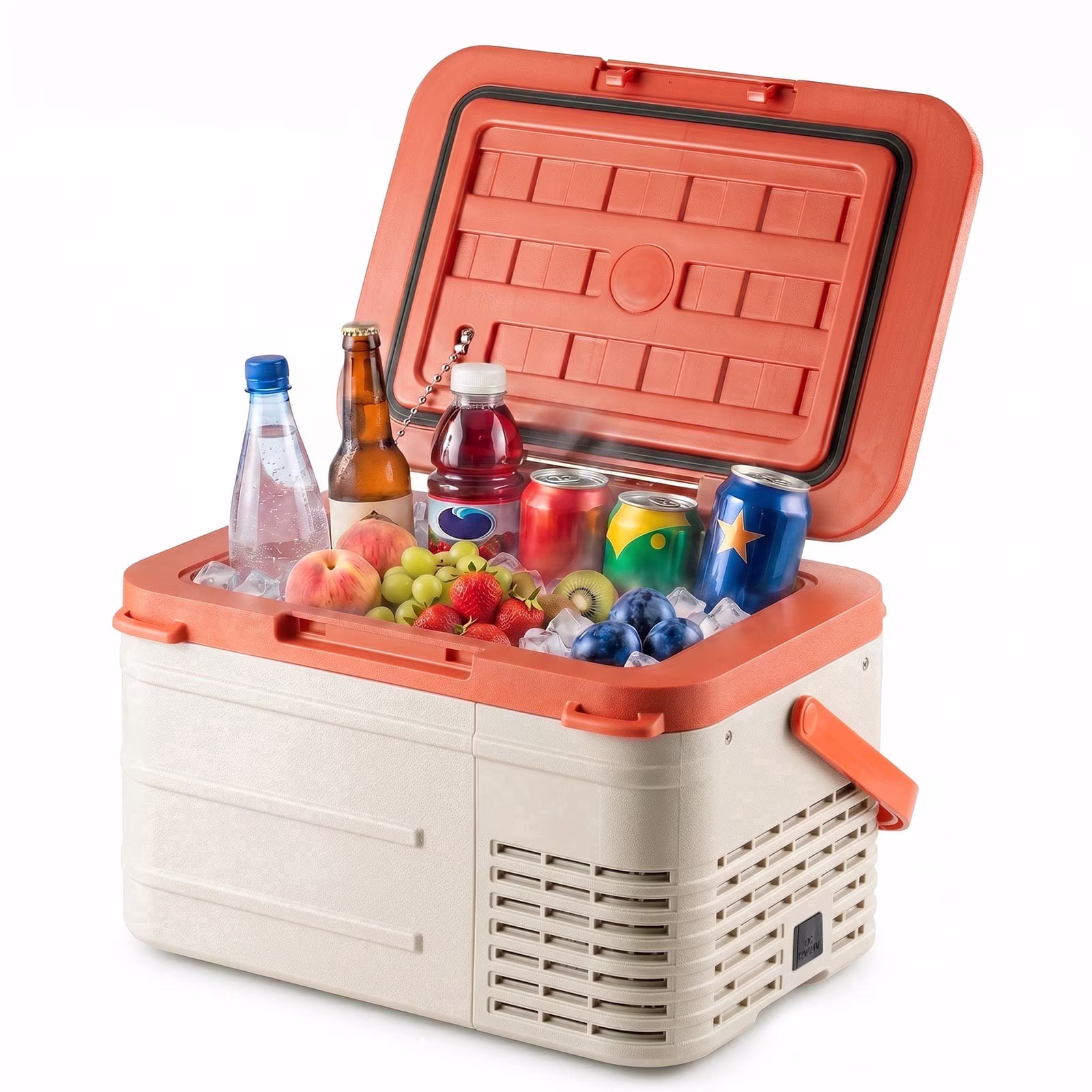 Dimedeal 12 V Car Refrigerator, 11QT Portable Electric Cooler, Compressor Fridge, -4℉-68℉, 12V/24V DC & 110-240V AC, Truck, RV, Travel, Camping