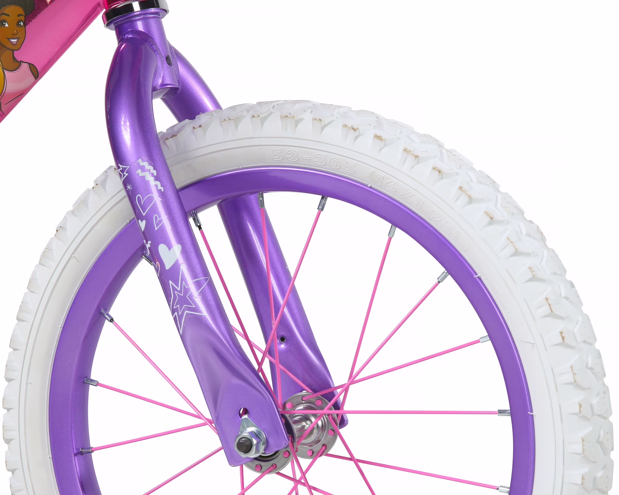 Dynacraft Barbie Girls 16" BMX Bike, For Ages 5-7 Years, Pink - Image 2