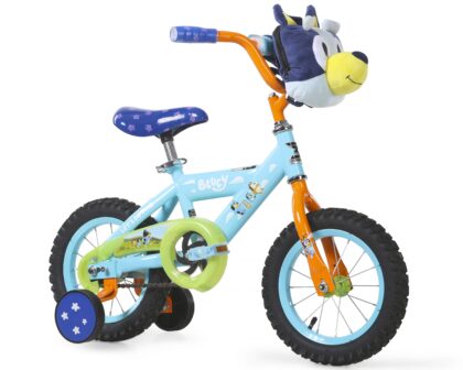 Dynacraft Bluey Kids 12-inch BMX Bike with Training Wheels, Plush Bag, Steel Frame, Coaster Brake, Ages 3
