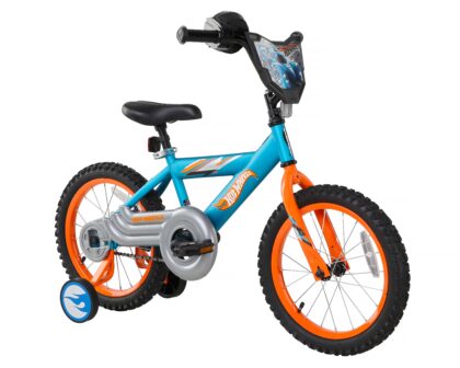 Dynacraft Hot Wheels Boys 16-Inch BMX Bike for Ages 5-7, Blue