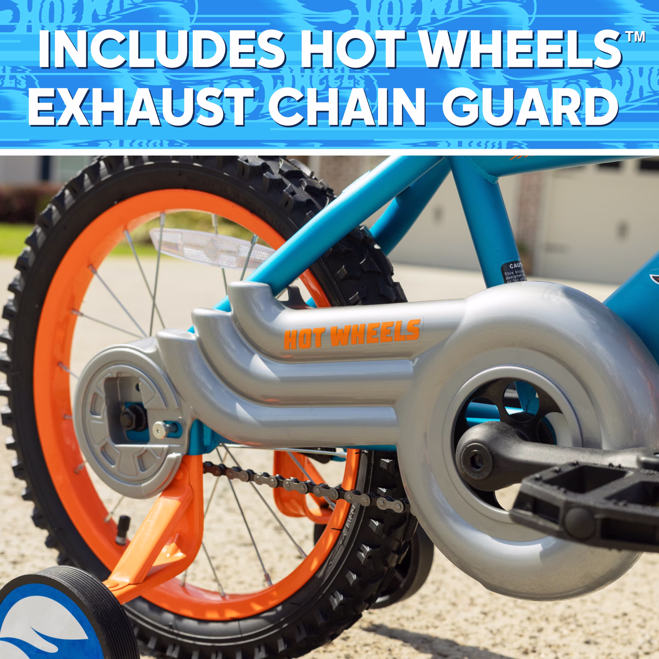 Dynacraft Hot Wheels Boys 16-Inch BMX Bike for Ages 5-7, Blue - Image 2