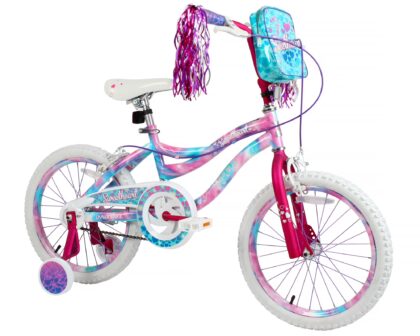 Dynacraft Sweetheart Girls 18" Bike, For Kids Ages 6-9, Pink and Blue