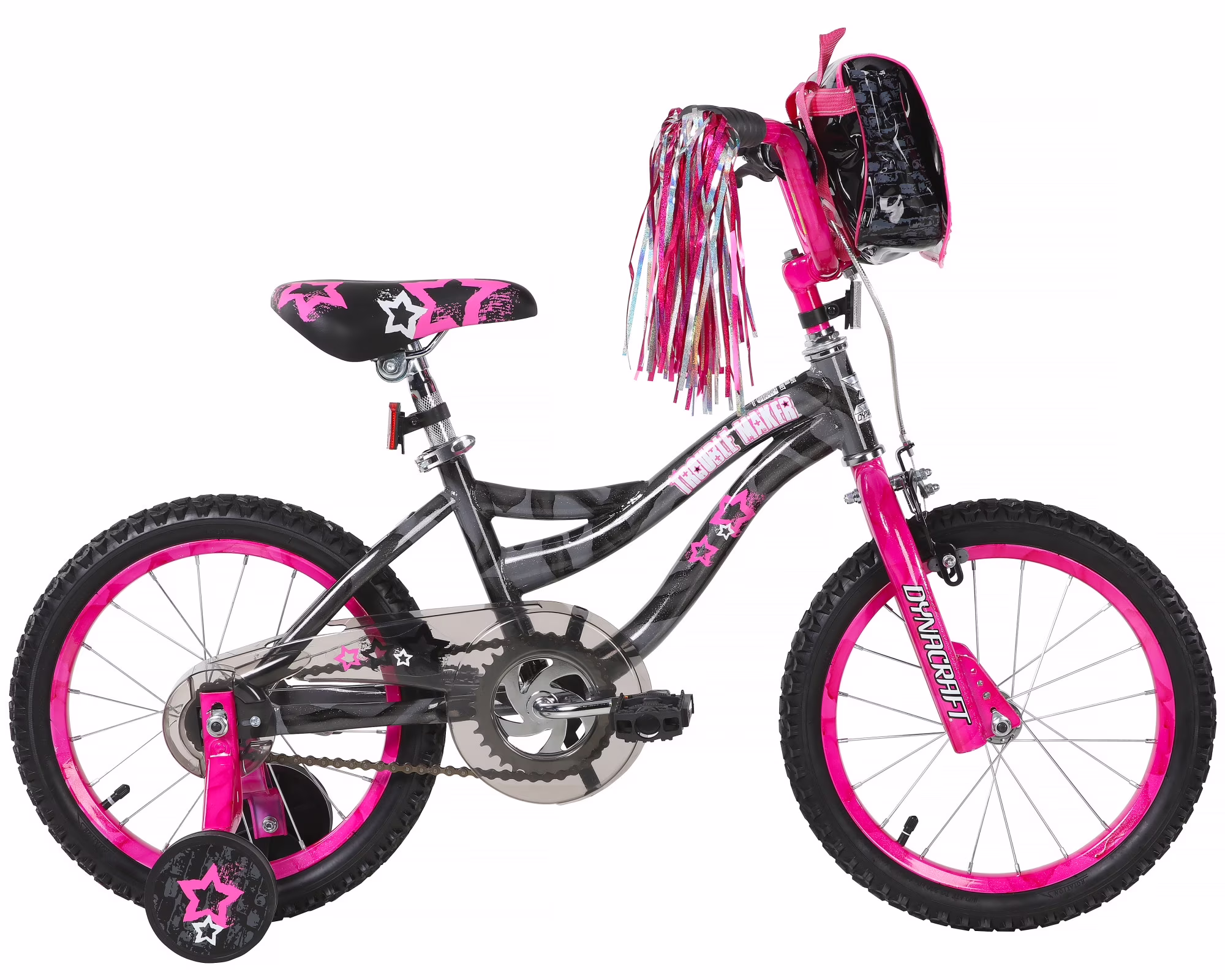 Dynacraft Trouble Maker Girls' 16-Inch BMX Bicycle for Kids Ages 5 to 7 - Image 2