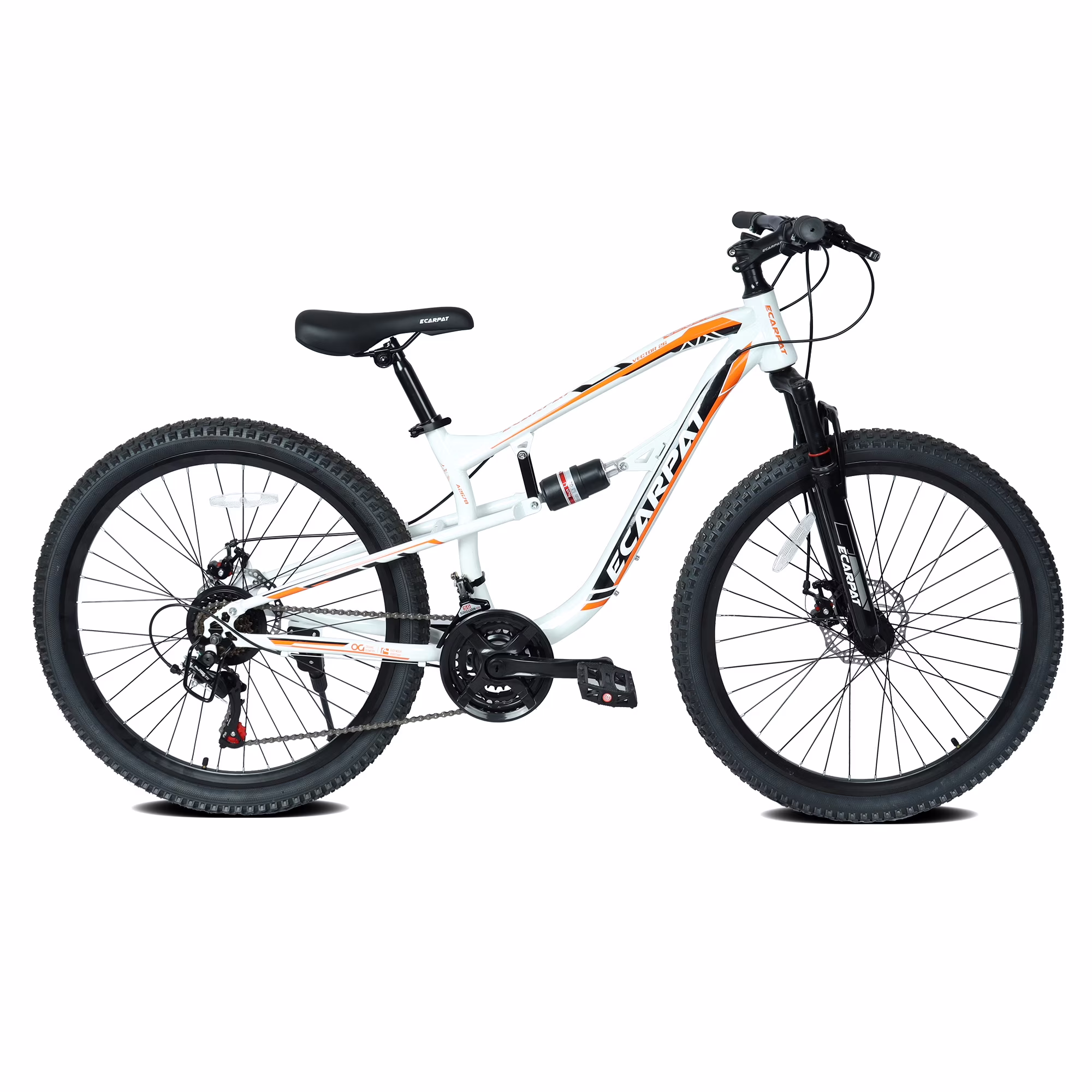 Ecarpat 26 Inch Full Suspension Mountain Bike, 21-Speed Adult Mountain Bicycle with Dual Disc Brakes, Carbon Steel Frame Off-Road Bike for Men Women Teens Students, Trail Commuter Cycling - Image 3