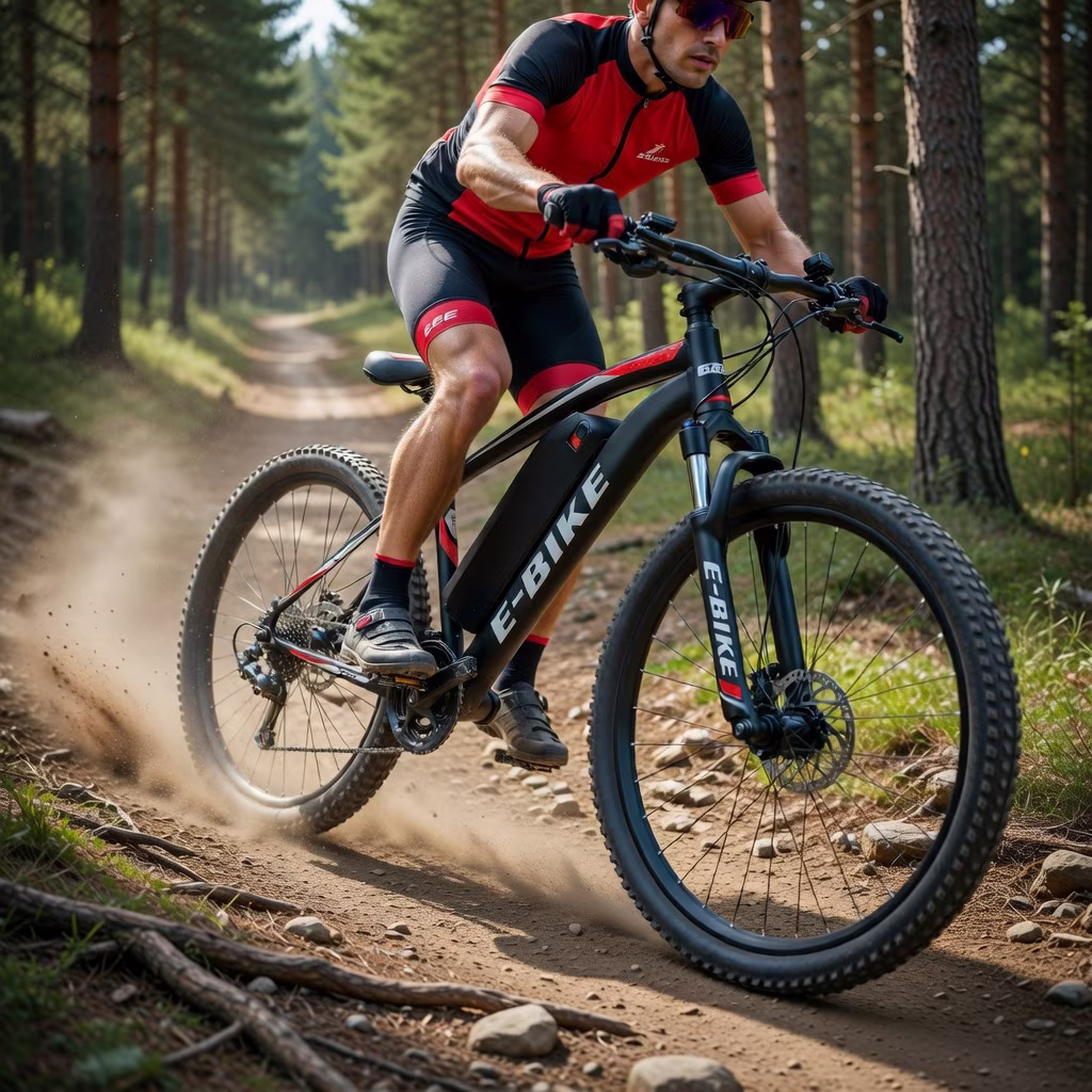 Electric Bike for Adults, Peak 750W Motor 20MPH 35Miles Lightweight Ebike for Teens, 26in E Mountain Bike 432Wh Removable Battery, 7-Speed Full Suspension UL2849 - Image 4